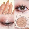 Okerker Shimmer Glitter Eyeshadow Palette – Korean glitter makeup with ultra-blendable sparkle shades in silver, champagne, and gold. Single metallic pigment for vibrant, high-pigmented eye color