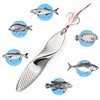 Fishing Lures Trout Set of 2 Treble Hooks Bass Metal Fishing Lure Silver/Gold 1oz 28gm Propeller Shape