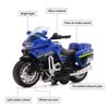 MING YING 66 Police Motorcycle Toy - Pull Back Toy Motorcycle with Sound and Light Toy,Toy Motorcycles for Boy,Toys for 3-9 Year Old Boys (Blue)