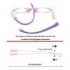 JM Kids Blue Light Glasses, Computer Gaming Grasses for Girls Boys Age 3-10, Anti Blue Ray TR90 Eyeglasses Pink Round Style
