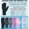 Happymart 2 Pairs Arthritis Gloves, Hand Compression Gloves for Rheumatoid, Pain Relief, Carpal Tunnel, Swelling, Joint Support, Driving Fingerless Gloves for Women Men (Black, Medium)