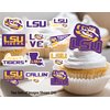 LSU Cupcake Toppers (24 Pcs) Lousiana State University Party Supplies for Football, Birthday Gift, Graduation Party Decorations (LSU Tigers)