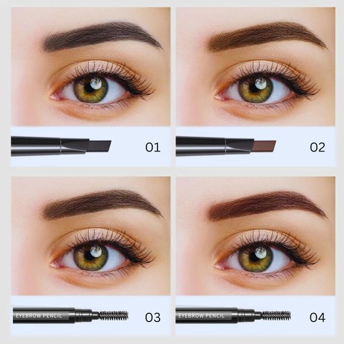 long lasting and waterproof Triangle eyebrow Pencil With Brush (Dark Brown)