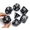 Dice- DND Dice Set 25mm RPG Dice for Dungeons and Dragons D&D Pathfinder MTG Role Playing Dice Giant Black Polyhedral Dice with Dice Bag