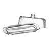 Royalty Art Glass Butter Dish with Handled Lid (Rectangular) Classic Covered 2-Piece Design Clear, Traditional Kitchen Accessory Dishwasher Safe