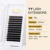 Y Lashes Extensions YY Lash Extensions C Curl 0.07mm 8-15mm Mix Tray Y Shape 4D Volume Premade Fan Lashes Matte Black Easy Fans Lashes Professional Use YY Lash (YY-0.07-C, 8-15mm Mix)