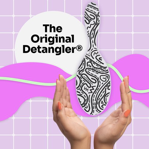 Wet Brush Original Detangler Hair Brush, Hipster Doodle - Ultra-Soft IntelliFlex Bristles - Glide Through Tangles With Ease For All Hair Types-For Women, Men, Wet & Dry Hair 1 Count (Pack of 1)