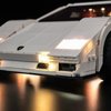 BRICKSHINING LED Lighting Compatible with Lego Lamborghini Countach 5000 Quattrovalvole 10337, Light Kit Compatible with Lego 10337, NOT Included The Model Set(18 Key RC Version)