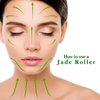 Jade Roller for Face - Real Jade Stone Massager Tool for Lymphatic Drainage - Facial Massage Tool for Skin Beauty