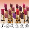 Moisturizing Purple Red Lipstick for Women Shimmer Tinted Lip Balm Hydrating Nourishing Mauve Lip Gloss Vegan& Cruelty Free Lip Makeup, ZG113 Flame