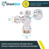 SharkBite 1/2 x 1/4 Inch (3/8 Inch OD) Compression Angle Stop Valve, Quarter Turn, Push to Connect Brass Plumbing Fitting, PEX Pipe, Copper, CPVC, PE-RT, HDPE, 23048-0000LF