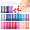 YECIRALA 24 Sheets 336 Pieces Nail Polish Strips for Women Girls Nail Polish Stickers Full Nail Wraps Stick On Nails with Nail File Gel Nail Strips Solid Nail Stickers Self Adhesive Nail Decals