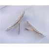 Fodattm 2PCS Sweet Imitation Pearl Hair Clips Hairpin Simple Fashion Alloy BB Hairgrip Hair Accessories for Women (Drop-shaped, Gold)