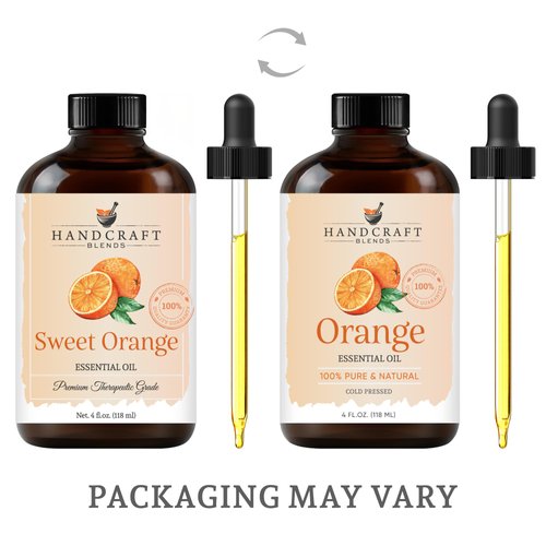 Orange Essential Oil - Huge 4 Fl Oz - 100% Pure and Natural - Premium Grade Essential Oil for Diffuser and Aromatherapy