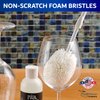 Foam Goblet Wine Glass Cleaner Brush, Glass Bottle Cleaning Brush for Wide Neck Wine Glasses, Wine Decanter Cleaning Brush, Non-Scratch Soft Foam Bristles & Dishwasher Safe by FryOilSaver -Model B232C