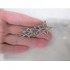 Generic Silver metal triple star hair clip clamp barrette snap clip