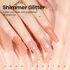 SUPWEE Glitter Gel Polish Sparkly Holographic Nail Polish Gel Rose Gold Reflective Gel Polish 15ml Soak Off UV Lamp Gel for Home DIY Manicure