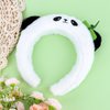 GAFATORY Panda Headbands for Girls Fluffy Animal Ears Headband Adult Cute Headbands for women Washing Face Panda Costume Accessories for Theme Party Halloween Christmas Cosplay