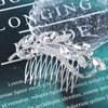 Yheakne Crystal Wedding Hair Comb Silver Rhinestone Hair Comb Barrette Bling Bridal Hair Clips Headpieces Decorative Head Comb Headwear Cz Crystal Hair Piece Sparkle Bride Hair Accessories for Women and Girls