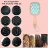 Detangling Hair Brush,Axodeen Massage Hair Brush Vent Brush for Wet & Dry,Curly and All Hair Types,with Anti-skid silicone rope,suitable for Adult and kids (Violet Purple/Rose Red)