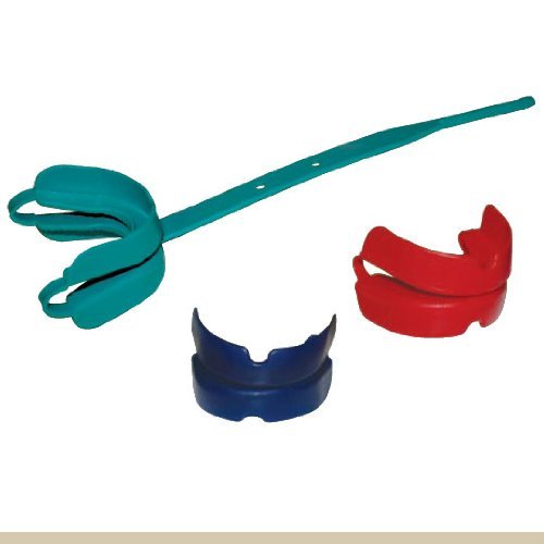 Pack of 3 - Super Sports Mouthguard with Removable Helmet Strap, Small, Green