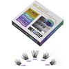 Wleec Beauty Self Adhesive Lash Clusters - Natural, DIY Lash Extensions 32PCS - No Glue Needed, Pre-Glued Lash Clusters, D Curl Eyelash Clusters Wispy Individual Lashes (S16, Mix 12-14-16mm)