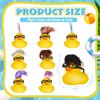 VercanMonth 20 Pcs Rubber Ducks with Wig and Black Glasses Squeaky Duck Bath Toy Small Rubber Duckies Bulk Cute and Funny Bathtub Toys for Summer Pool Birthday Gifts Holiday Party Favors (Stylish)