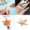 14 pcs Starfish Hair Clip Set, BOSOIRSOU Natural Starfish Hairpin Shell Pearl Acrylic Resin Alligator Hair Clips Metal Sea Star Beach Hair Pins Lady Girls Headwear Accessories