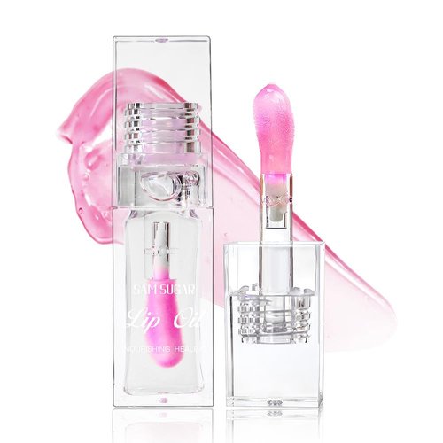 BEETUY Magic Color Changing Moisturizing Lip Glow Oil, Going From Sheer to Pink Glow Lip Color, Plumping Glimmer Color Changing Lip Gloss Long Lasting Moisturizing Non-sticky.(Color Changing)