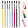 MUSILAN Nail Art Brushes Set,8PCS Uv Gel Nail Brush Poly Extension Gel Brush for Nail Art Nail Design Brush Gel Nail Brush for Nail Extension Nail Powder Nail Art Tips Builder Brush Nail Painting Set