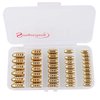 Sougayilang Fishing Sinkers Set with Brass Sinker Weights Jig Hooks Fishing Swivel Ring Connector Plastic Box for Freshwater Saltwater Bass Fishing