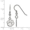Clemson Extra Small (3/8 Inch) Dangle Earrings Wire (Sterling Silver)