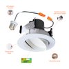 HALO RA 4 Inch Recessed Lighting Adjustable Gimbal LED Light - 1 Pack - Very Wide Flood - 615 Lumens - 3000K Bright White