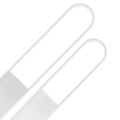 Mont Bleu Set of 2 Czech Glass Nail Files - Genuine Czech Tempered Glass - Handmade - Double Sided - Etched - Crystal Nail Files for Natural Nails