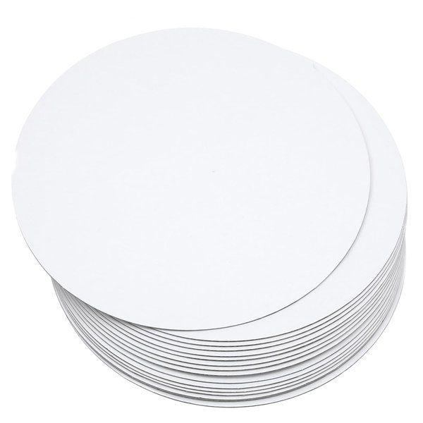 qiqee 8 Inch White Cake Boards Round 40-Packs Circles Rounds Base Food-Grade Cardboard Cake Plate(Thinner But Stronger)