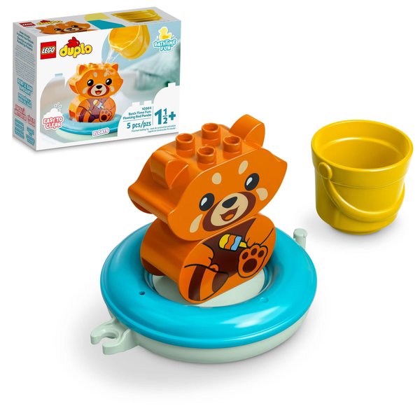 LEGO DUPLO Bath Time Fun: Floating Red Panda 10964 Bath Toy for Babies and Toddlers Ages 1.5 Plus Years Old, Baby Bathtub Water Toys, Easy to Clean