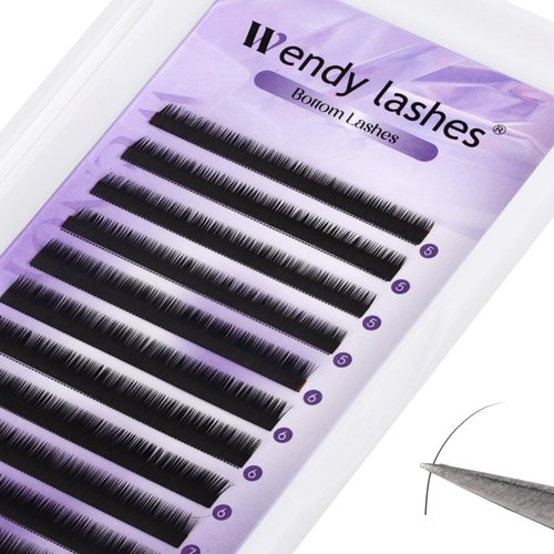 Bottom Lash Extensions 5/6/7mm Mixed Length Natural Look B Curl - Premium Quality PBT Silk Lightweight Soft Under Bottom Eyelash Extensions for Women Beauty Makeup Eyelash Extension (0.03-B-5-7mm Mix)