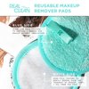 Real Techniques Real Clean Makeup Remover Pads, Reusable Makeup-Removing Rounds, Dual-Sided for Toner, Essence, Eye & Face Makeup Removal, for All Skin Types, Packaging May Vary, 2 Count