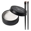 QUEEJOY 20g White Brow Mapping Paste Brow Contour Paste Brow Lip Shape Position Tool,2pcs Eyebrow Brush Set, Mapping Tool for Sketching Contouring the Eyebrow and Lip