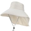 Women Summer Wide-Brim Neck-Flap Sun-Hat, UV-Protection Adjustable Gardening Hat Packable Safari Travel Hiking-Hat（M-L） Beige
