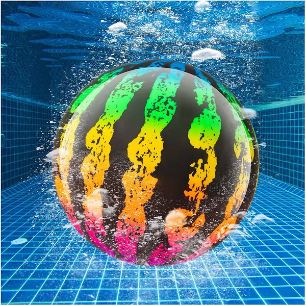 KXCOFTXI Swimming Pool Diving Ball, Teen Swimming Pool Game Ball for Under Water Passing Dribbling, Anti-Fading Adults Water Pool Ball with Water Injection Connector, for Family Outdoors Game (9 in)