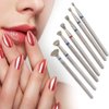 Nail Drill Bits Set, 6pcs/set Diamond Sand Nail Files Drill Cuticle Polishing Bit Nail Grinding Head Electric Manicure Set for Removing Acrylic Nails Gel Home Salon Use(03)