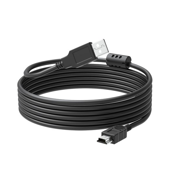 CJP-Geek 6ft Black Mini USB Data Cable Cord Compatible with Brother PT-D600 PT-D450 Label Printer US