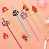 GREAWOD 24 PCS Fire Truck Party Favors Drinking Straws for Fire Truck Birthday Party Supplies,Suitable for fire truck themed party With 2 Pieces Straw Cleaning Brushes(6 color)