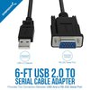SABRENT USB 2.0 to Serial (9-Pin) DB-9 RS-232 Adapter Cable 6ft Cable [FTDI Chipset] (CB-FTDI)