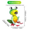 Cruis Cuka Metal Yard Art Garden Decor for Outside Cute Frog Lawn Patio Ornaments Backyard Porch Decorations - Set of 2(Yellow,Green)