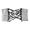 FXQHAN Women Magic Hair Comb Bead Stretchy Hair Combs Double Slide Metal multifunctional Comb Clip Hairpins For women-4pcs