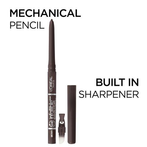L'Oreal Paris Makeup Infallible Never Fail Original Mechanical Pencil Eyeliner with Built in Sharpener, Slate, 0.008 oz.