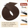 Hairro Tape In Human hair Extension Skin Weft Real Hair Extensions Glue In Remy Hairpieces Adhensive Rooted Tape In Strong Double Sided Tape On Hair Pieces For Women 14 inch 40g 20pcs #04 Medium Brown