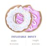 Donut Pool Float, Inflatable Donut of 33 Inches for Party (Strawberry or Chocolate), Pool or Beach Toy for Kids (Donut Float 2Pack)